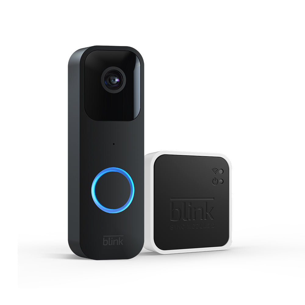 Amazon Blink Video Doorbell + Sync Module 2 - Black | staples.ca