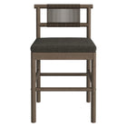 Modway Eleni Outdoor Teak Wood Counter Stools 2-Piece Set - Weathered Grey/Flint-8