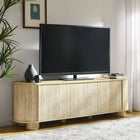 Modway Overture 63" Oval Faux Travertine TV Stand - Travertine-Particle Board & MDF