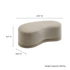Modway Nimbus 48" Upholstered Ottoman Bench - Oat-Dense Foam Padding