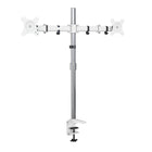 ShoppingAll SA-D290 Adjustable Dual Monitor Standing Mount for Monitors Up To 32" - White-Holds one monitor 13"-32" in size and up to 17.6lb/8kg in weight with 75mm x 75mm or 100mm x 100mm VESA mounting holes