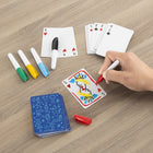 Kikkerland Make Your Own Playing Cards-Includes a set of blank playing cards and 5 colour markers