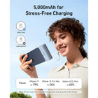 Anker Nano 5000mAh 22.5W Power Bank with Built-In USB-C Connecter - White-Get uninterrupted charging during your travels with the reliable 5,000mAh capacity, keeping your devices powered up wherever you go.