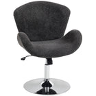 HOMCOM Swivel Desk Chair with Wide Seat - Butterfly Back - Dark Grey-Spacious 24.6" (62.5 cm) wide seat allows for various comfortable sitting positions