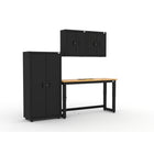 Cat RTA Garage Storage Cabinetry 4-Piece Set with 1 Locker, 2 Walls, and 72" Workbench-Industrial Steel Construction: Built with 22-gauge steel frames and 20-gauge steel doors to support up to 500 lbs per cabinet for dependable, long-term performance.