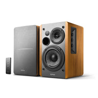 Edifier R1280T Technology Style Utility Powered Bookshelf Speakers- Brown-Studio quality sound with 4" bass unit and 13mm silk dome tweeters provide the kick you need to output top quality audio