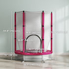 Qaba 55" Toddler Trampoline with Safety Enclosure - Pink-360° safety net for added protection 