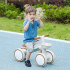Qaba Toddler Balance Bike with Adjustable Seat - Green-Adjustable seat suits children ages 12-36 months 