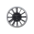 Monarch Specialties Clocks 20" Round Wall Clock - Black Silver -A stylish and trendy 20" round wall clock in a sleek, black and silver transitional design for your home decor