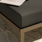 Modway Northlake Outdoor Teak Ottoman - Flint Grey-Non-Marking Floor Glides