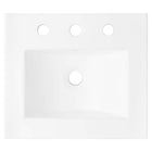 Modway Cayman 18" Bathroom Sink - White-Integrated Countertop