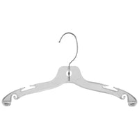 Eddie's Children's 14" Plastic Top Hangers - Clear - 100 Pack-Children's Plastic Top Hangers