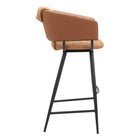 Zuo Juno Barstool - Brown - Set of 2-3 year limited warranty