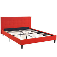 Modway Linnea Full Bed - Atomic Red-Platform Bed Frame With Headboard