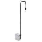 Zuo Lancia Floor Lamp - Black-MAX 4W G80 shape E26 socket Light Bulb x1 (Not Included)