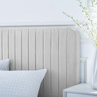 Modway Celine Channel Tufted Performance Velvet Full Platform Bed - Light Grey-Assembly Required