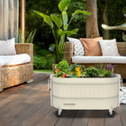 Permasteel Garden Bed with Self-Watering System - Ivory-Optimal moisture guarantee for plants