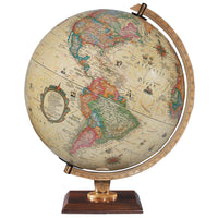 Replogle Carlyle 12" Antique Ocean Illuminated Desk Globe - French-Illuminated antique ocean globe