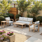Zuo Leto Coffee Table - Brown-Dimensions: 23.6" L x 50.4" W x 16.7" H