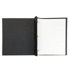 JAM Paper Italian Leather 3 Ring Binder, 3/4", Black (369231775)-Fashioned from 80% natural regenerated leather and 20% natural rubber and have 3 metal bindings that easily open and close to store all your 3 hole punched documents