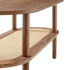 Modway Torus Oval Coffee Table - Walnut-7