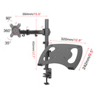ShoppingAll Fully Adjustable Dual Monitor and Laptop Mount Stand-Store your cables and tension adjustment wrenches with built-in cable management clips, save your desk space and keep your workstation clean.
