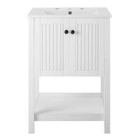 Modway Steam 24" Bathroom Vanity - White-Modern Bathroom Vanity