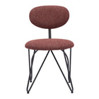 Zuo Novi Dining Chair - Maroon Brown - Set of 2-Comfy and durable polyester fabric