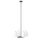 Modway Mercer 4-Light Pendant Light - White/Bronze-Modern 4-Light Pendant