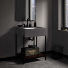 Modway Etch 24" Bathroom Vanity with Sink - Black/White-Ceramic Basin With 8" Centerset Holes