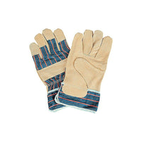 Zenith Safety Fitters Gloves, Large, Split Pigskin Palm, Cotton Inner Lining - 36 Pack-Cuff Material: Starched