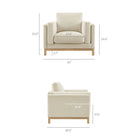 Modway Roscoe Fabric Armchair - Ivory-Deep Seat Comfort with High Resiliency Foam