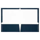 JAM Paper Glossy Two Pocket Presentation Folders, Navy Blue, 100 Pack (5042523B)-2 pocket