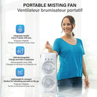 Bell+Howell Aqua Air Misting Portable Rechargeable Cooling Fan-Lightweight and portable: lightweight compact mini air cooler fan for on the go coolness great for camping, car use, bedroom, and travel without added bulk