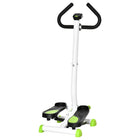 Soozier Stepper Exercise Machine with Handlebar - White & Green-Tones buttock and leg muscles with a low-impact design