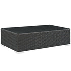 Modway Sojourn Outdoor Patio Coffee Table - Chocolate-Synthetic Rattan Weave
