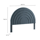 Modway Solana Arched Performance Velvet Queen Headboard - Cadet Blue-6