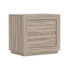 Manhattan Comfort Soren 26" Contemporary 2-Drawer Nightstand - Natural Oak-Elevated base design adds a refined touch while keeping the piece sturdy and grounded