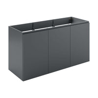 Modway Bryn 48" Wall-Mount Bathroom Vanity - Grey-Modern Bathroom Vanity