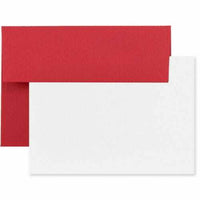 JAM Paper Recycled Stationery Set - 25 Cards and 25 4bar A1 Envelopes - Brite Hue Red - set of 25-Color: Brite Hue Red