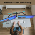 ShoppingAll Dual Monitor Mount Stand with Adjustable Arm for 13"-32" Monitors - Black-5