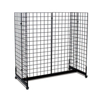 Wamaco Gondola Base Kit with Four 2' x 4' Grid Panels - Black-All-in-One Kit - No need to search around confused by what gridwall parts work together because, once assembled, this kit provides a functional Gondola display unit.