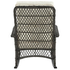 Manhattan Comfort Fruttuo 29.52" Traditional Patio Rocking Chair - Mixed Grey Weave/Cream-Home Assembly Required. All Hardware Included