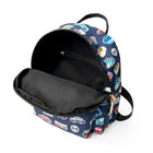 Nicci Kids Backpack with Car Print - Navy-Gold finish hardware