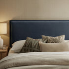 Modway Camille Upholstered Linen Blend King Size Headboard - Denim-French Seam Detailing
