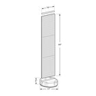 Azar Revolving Studio Base Pegboard Floor Stand - 60" x 16" - Black-No tools required. Simply slide the pegboard into the base