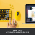 Logitech POP Keys Mechanical Wireless Keyboard - Blast-Fun bouncy typing: Experience typing that's almost addictive on typewriter-style mechanical keys, feel your fingers bounce across the comfy, scooped keys as they click, clack and pop