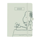 Graphique 2024-2025 Academic Sage Peanuts Weekly/Monthly Desk Planner - 6" x 8"-18 Months