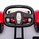 Aosom Kids Pedal Go Kart with Adjustable Seat and Rubber Wheels - Red-Powered by pedal power, promoting physical activity and developing motor skills 