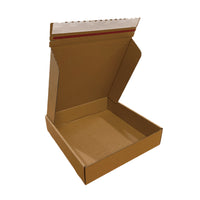 Reliabag Self Seal Corrugated Literature Mailer Boxes - 13" L x 13" W x 3" H - Kraft - 40 Pack-Lightweight, Eco-friendly, Sustainable and Sturdy